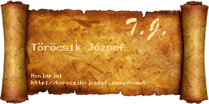 Töröcsik József névjegykártya